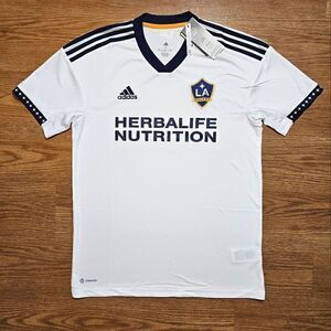Adidas LA Galaxy 22/23 Soccer Home Jersey Medium M White Navy Blue Brand New
